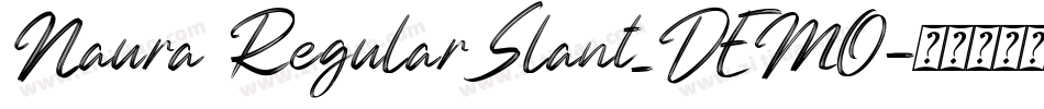 Naura Regular Slant_DEMO字体转换
